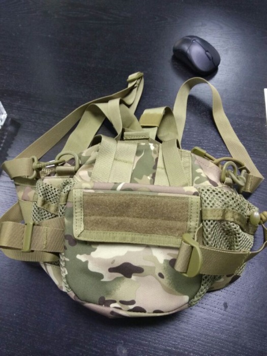 Sport Nylon Tactical Military Sling Single Shoulder Chest Bag CP - Click Image to Close